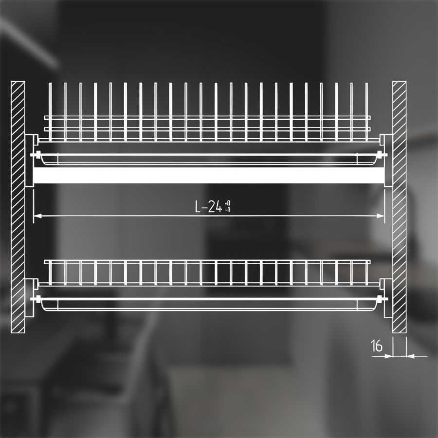 фото Посудосушитель Var3 в шкаф 450 мм