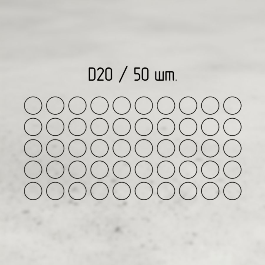 фото Подпятник войлочный d20мм (50 шт на листе) самоклеящийся, цвет коричневый, Турция