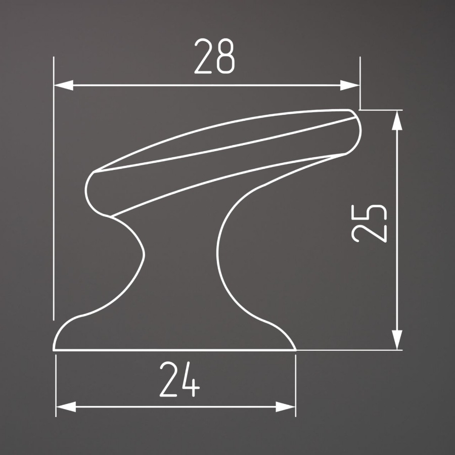 фото Ручка-кнопка ЦЕФЕЙ, никель матовый