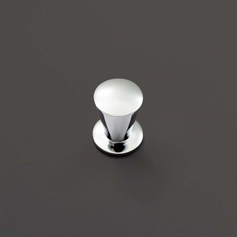 фото Ручка-кнопка ЛИРА, хром глянцевый