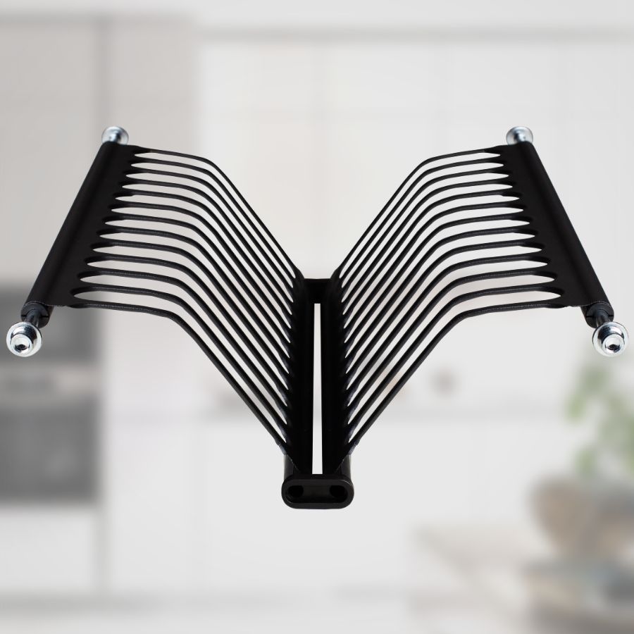 фото Посудосушитель черный из нержавеющей стали в шкаф 400 мм