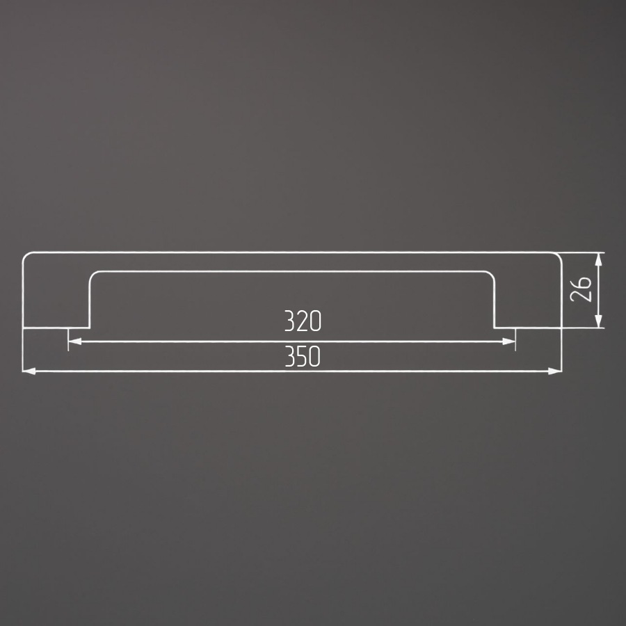 фото Ручка-скоба СИРИУС, 320 мм, хром глянцевый