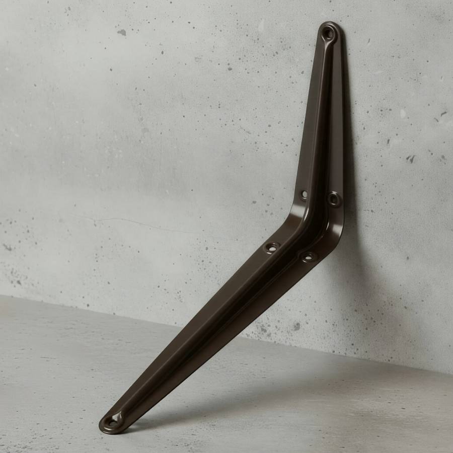 фото Полкодержатель 39105.001 75х30х100 сталь 0,8мм, коричневый