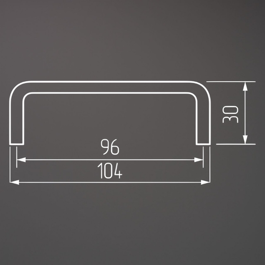 фото Ручка-скоба САРГАС, 96 мм, бронза полированная