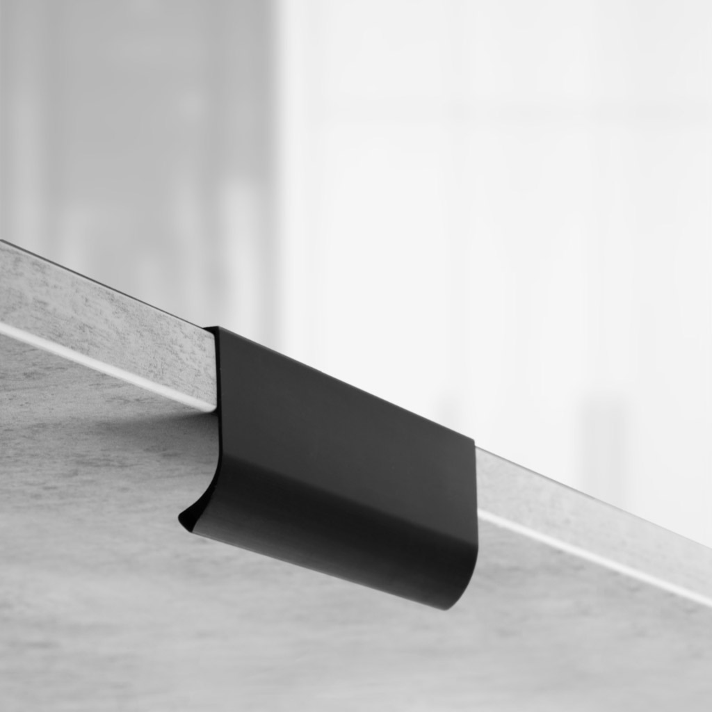 фото Ручка-скоба ТИТАН, 96/150 мм, черный матовый