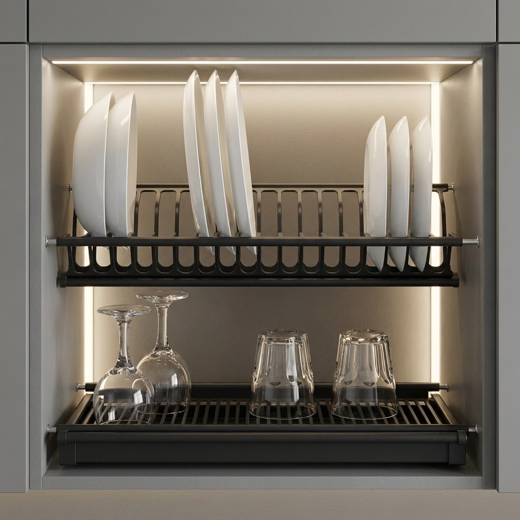 фото Посудосушители в цвете Черный нуар