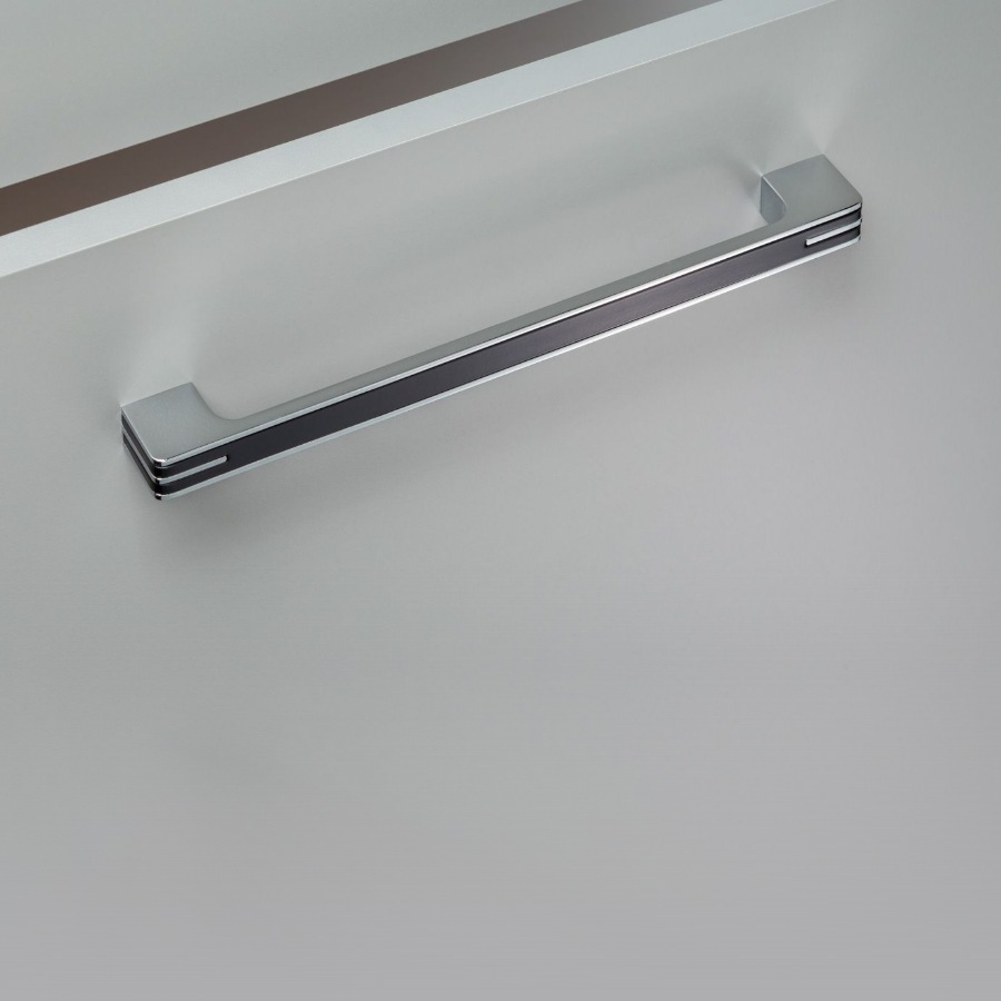 фото Ручка-скоба ЭРАГОН, 256 мм, хром/черный