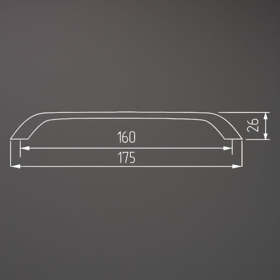 фото Ручка-скоба ДИОНИС, 160 мм, черный матовый