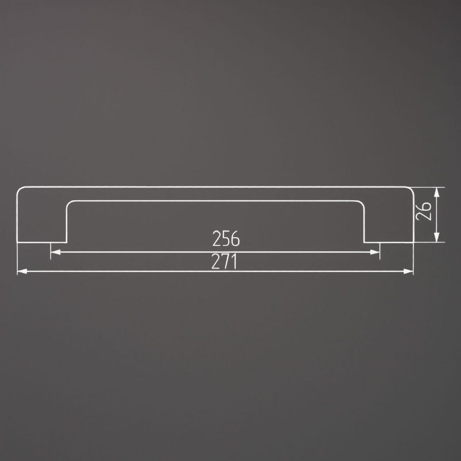 фото Ручка-скоба ЭРАГОН, 256 мм, хром/черный