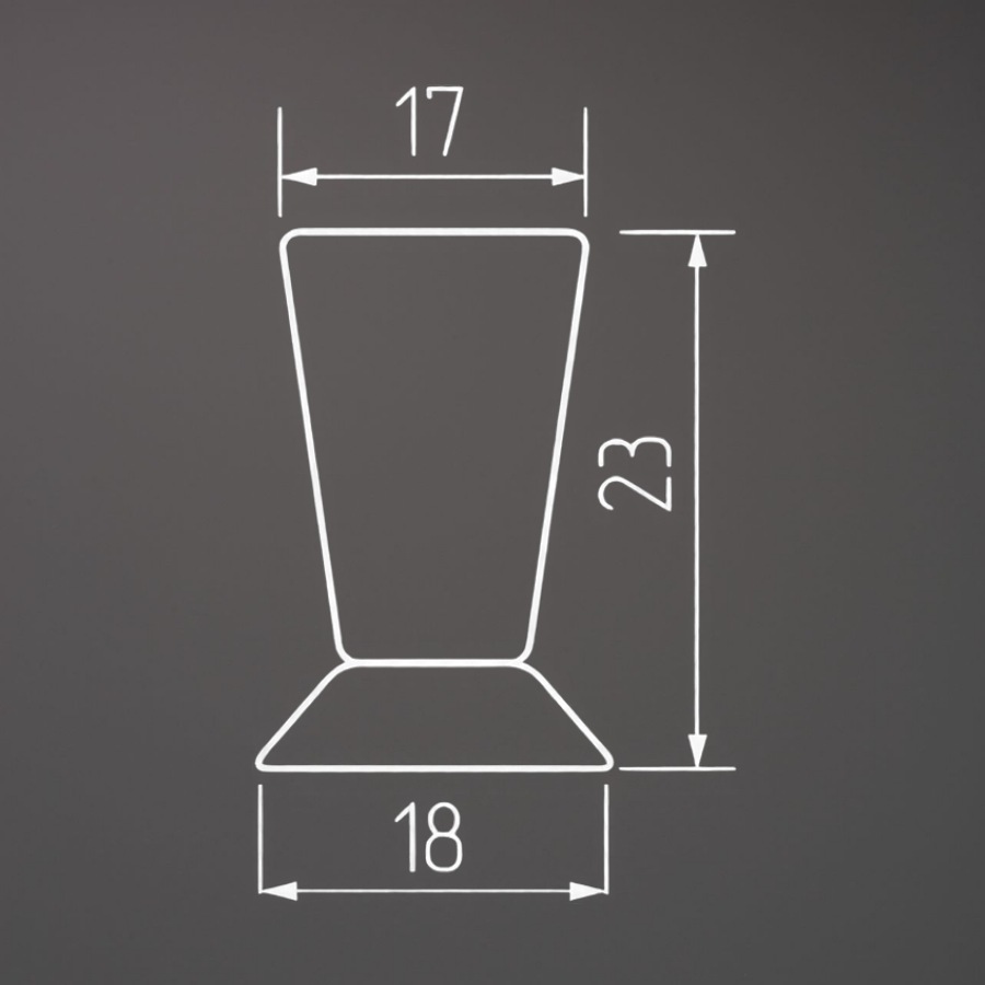 фото Ручка-кнопка ЛИРА, черный матовый