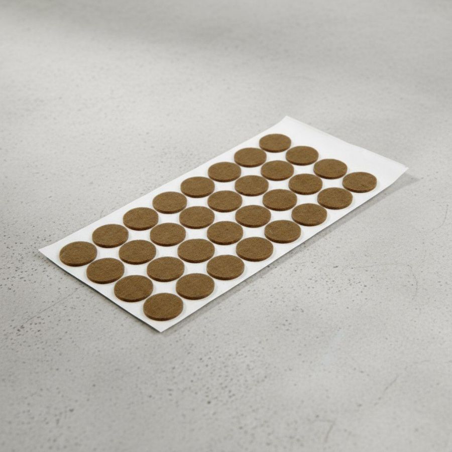 фото Подпятник войлочный d20мм (50 шт на листе) самоклеящийся, цвет коричневый, Турция