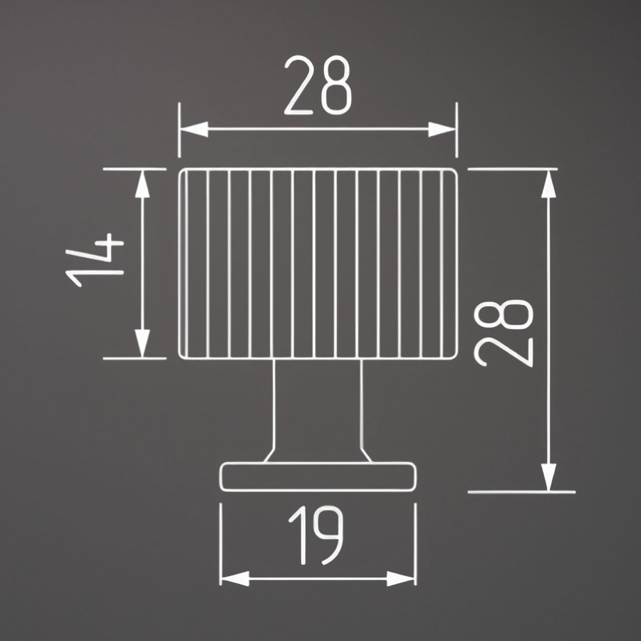 фото Ручка-кнопка АСТРЕЯ, золото браш