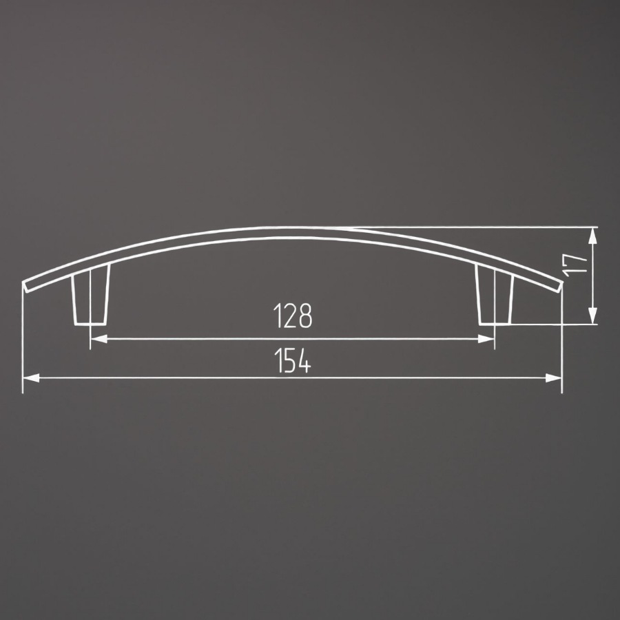 фото Ручка-скоба АЛЬНАИР, 128 мм, хром матовый