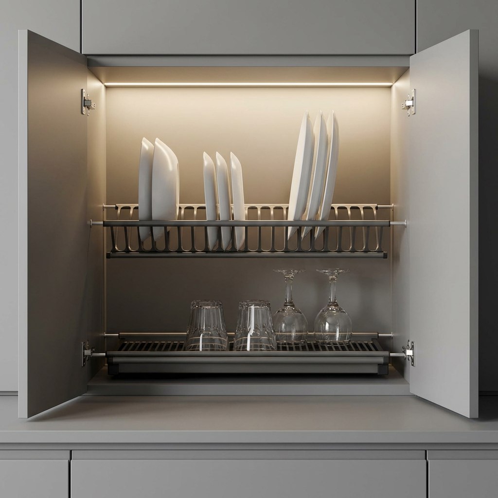 фото Посудосушители в цвете серый графит