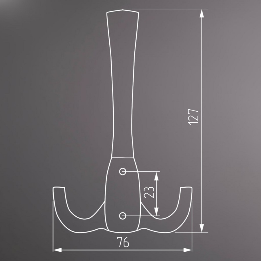 фото Крючок АПОЛО трехрожковый, черный матовый
