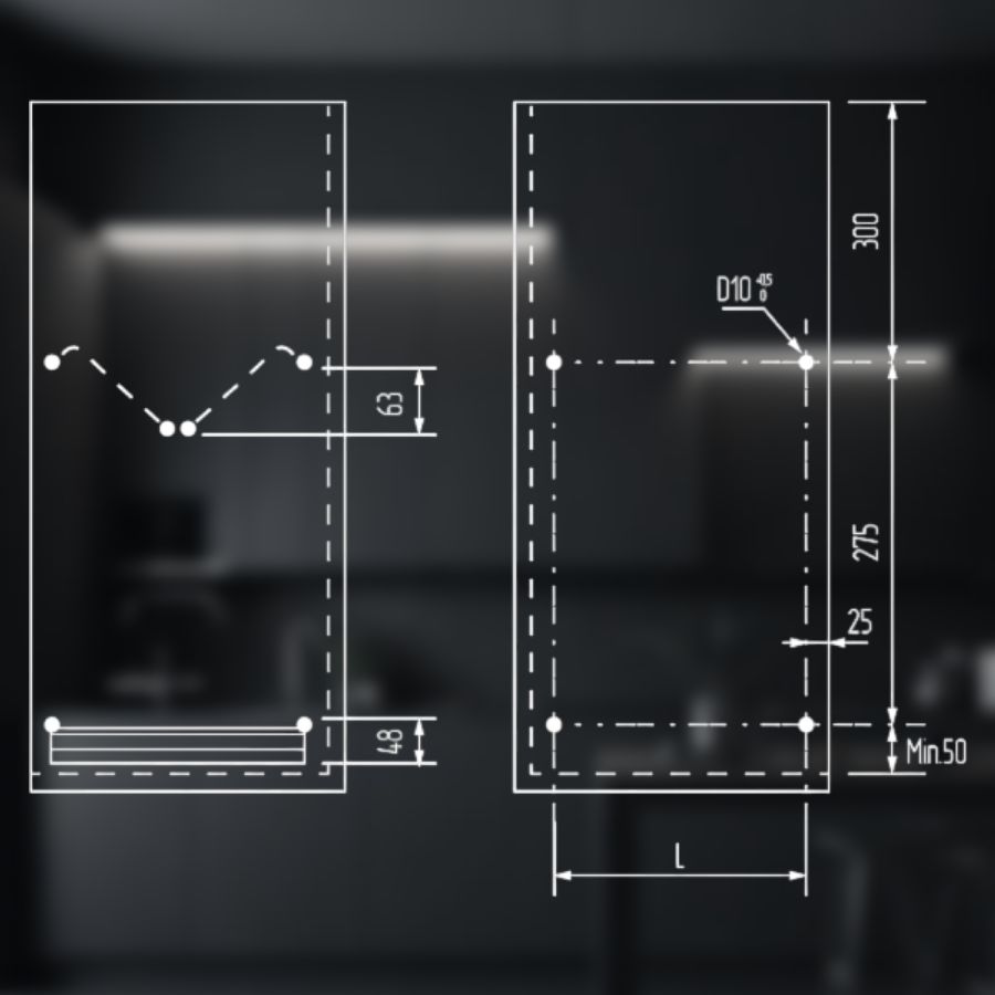 фото Посудосушитель из нержавеющей стали в шкаф 700 мм