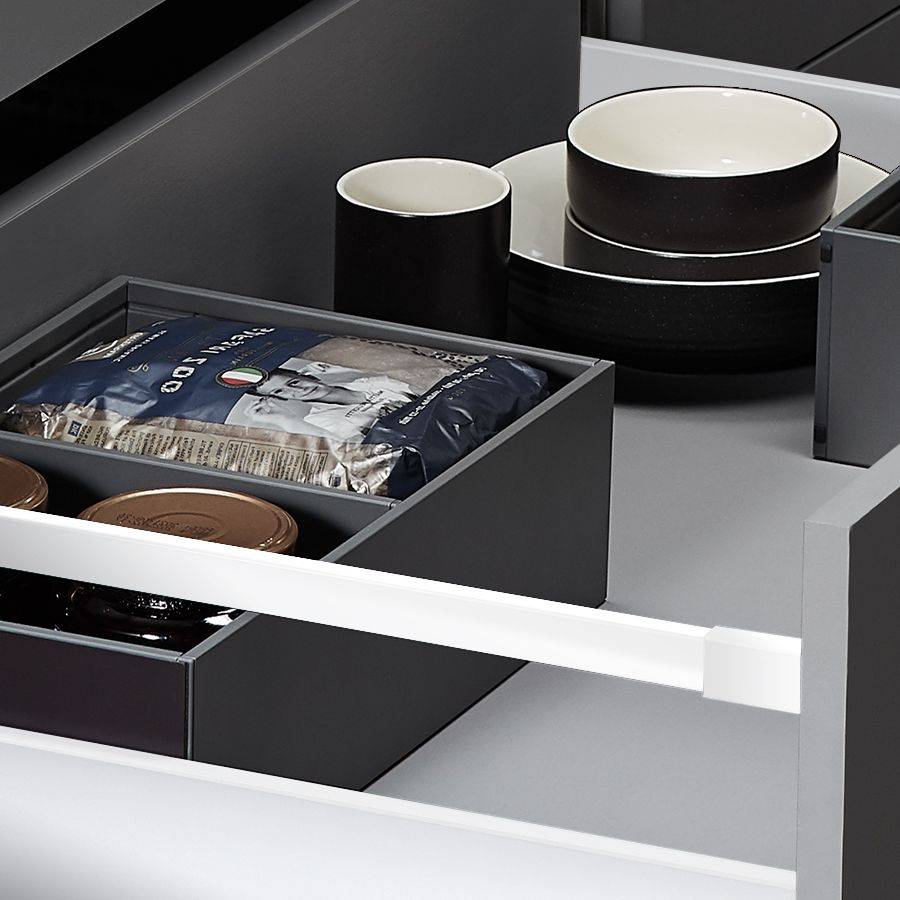 фото Квадратный рейлинг 450mm для ящика Unihopper Magic Box белый (комплект)