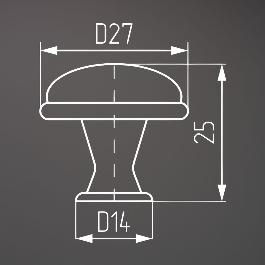 фото Ручка-кнопка ЭРИДА, бронза античная