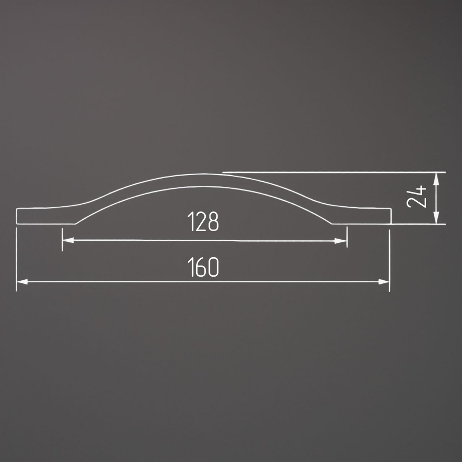 фото Ручка-скоба КАССИО, 128 мм, хром глянцевый
