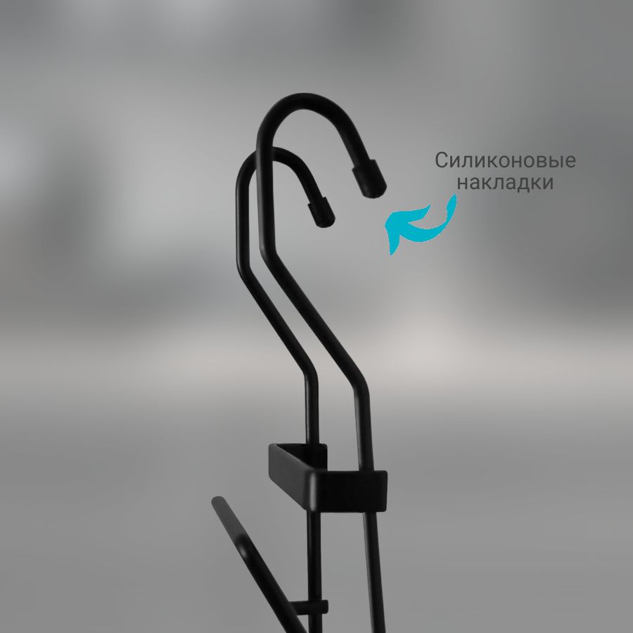 фото Полка для крышек CWJ204A.2 ALBA 210х110х370мм черный матовый