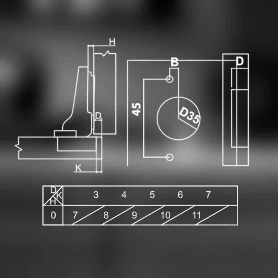 фото Петля полунакладная MF Prima Top 3D, 45 мм, Clip-on, с доводчиком, мягкий ход, никель, в сборе, H=0