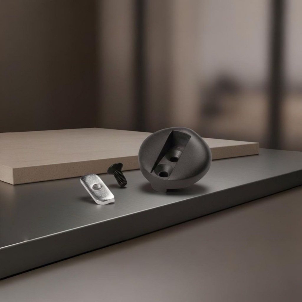 фото Крепление трубы LEGO с винтом и шайбой, цвет серый графит