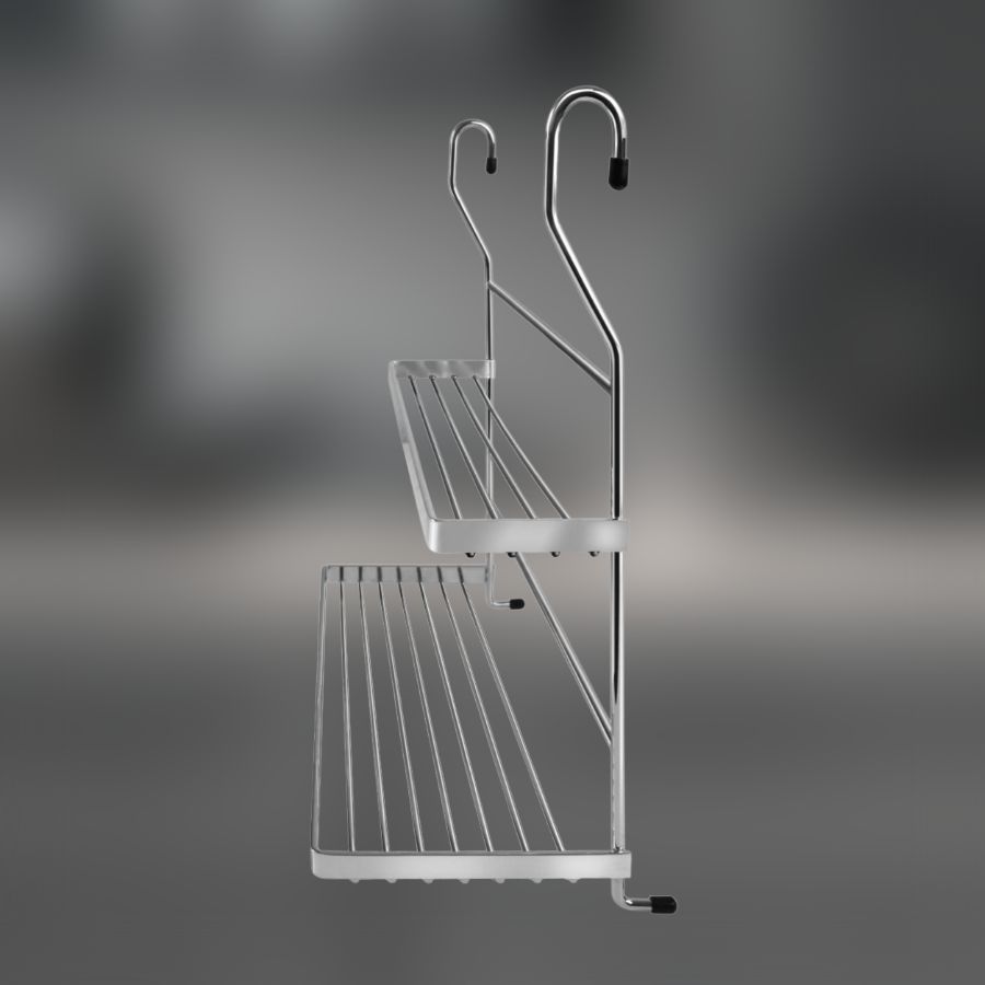 фото Полка двойная для специй CWJ203B-2 ALBA 348x137x311,5 мм хром