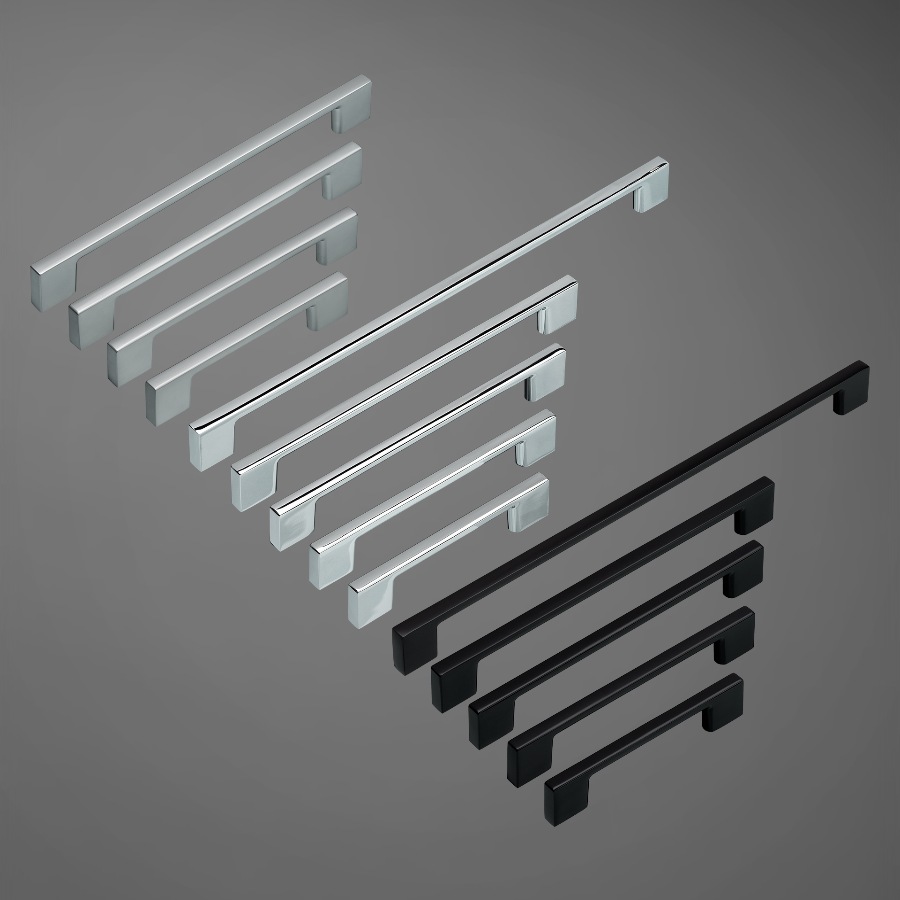 фото Ручка-скоба СИРИУС, 96 мм, черный матовый