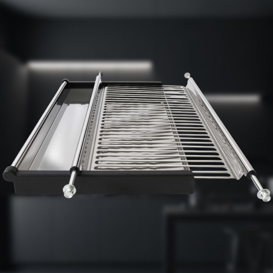 фото Посудосушитель из нержавеющей стали в шкаф 450 мм