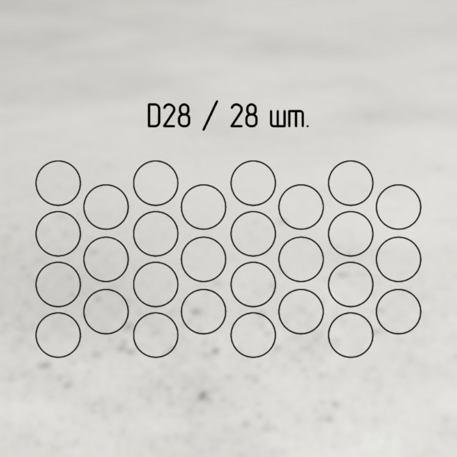 фото Подпятник войлочный d28 мм (28 шт на листе) самоклеящийся, цвет коричневый, Турция