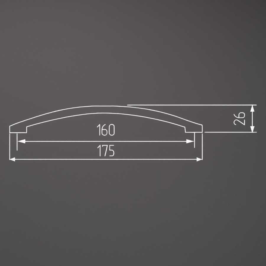 фото Ручка-скоба ПЕРСЕЙ, 160 мм, медь полированная