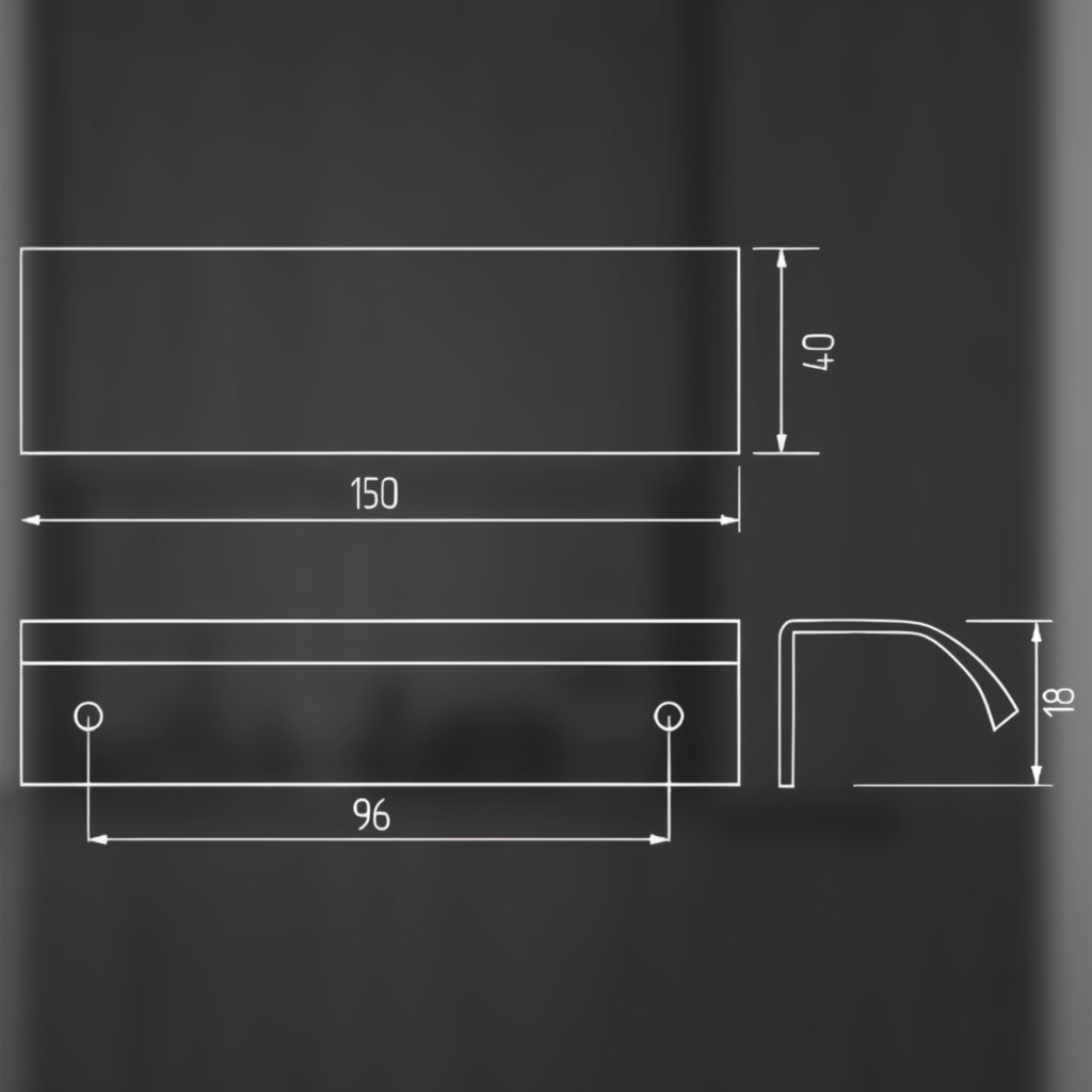 фото Ручка-скоба ТИТАН, 96/150 мм, хром матовый