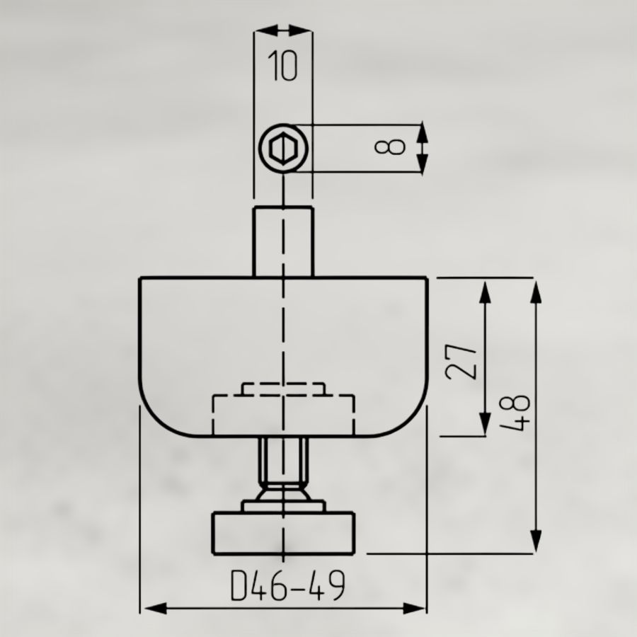 фото Опора регулируемая ОШ-50х27 черная