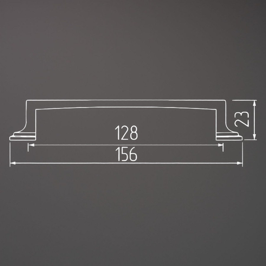 фото Ручка-скоба ГЕРА, 128 мм, серебро