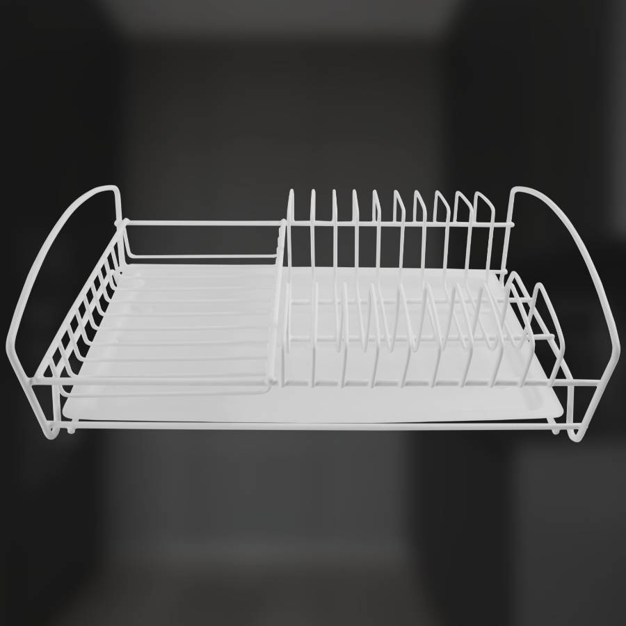 фото Сушилка для посуды одноуровневая настольная белая