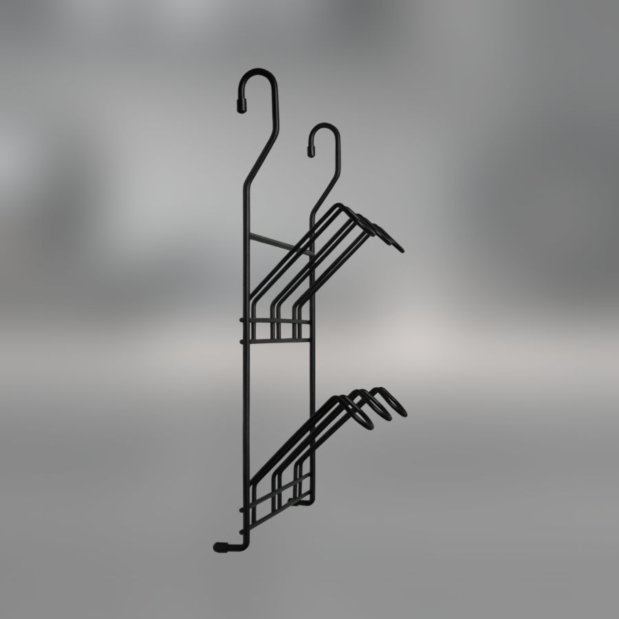 фото Полка для стаканов CWJ229-2 ALBA 240x100x340 мм черный матовый