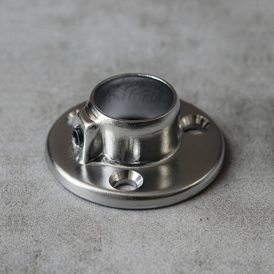 фото Фланец для рейлинга 16мм стальной