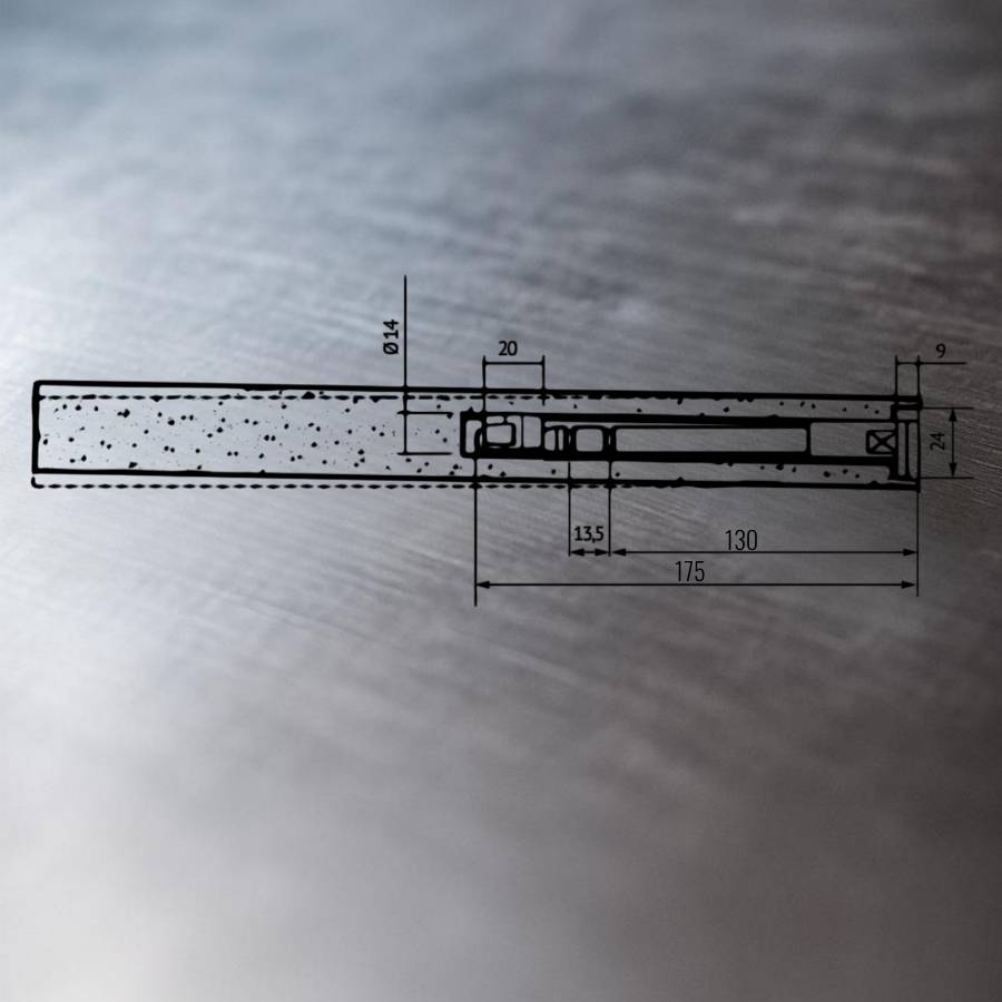 фото Менсолодержатель 3D регулировка скрытого типа MN175 A.175mm