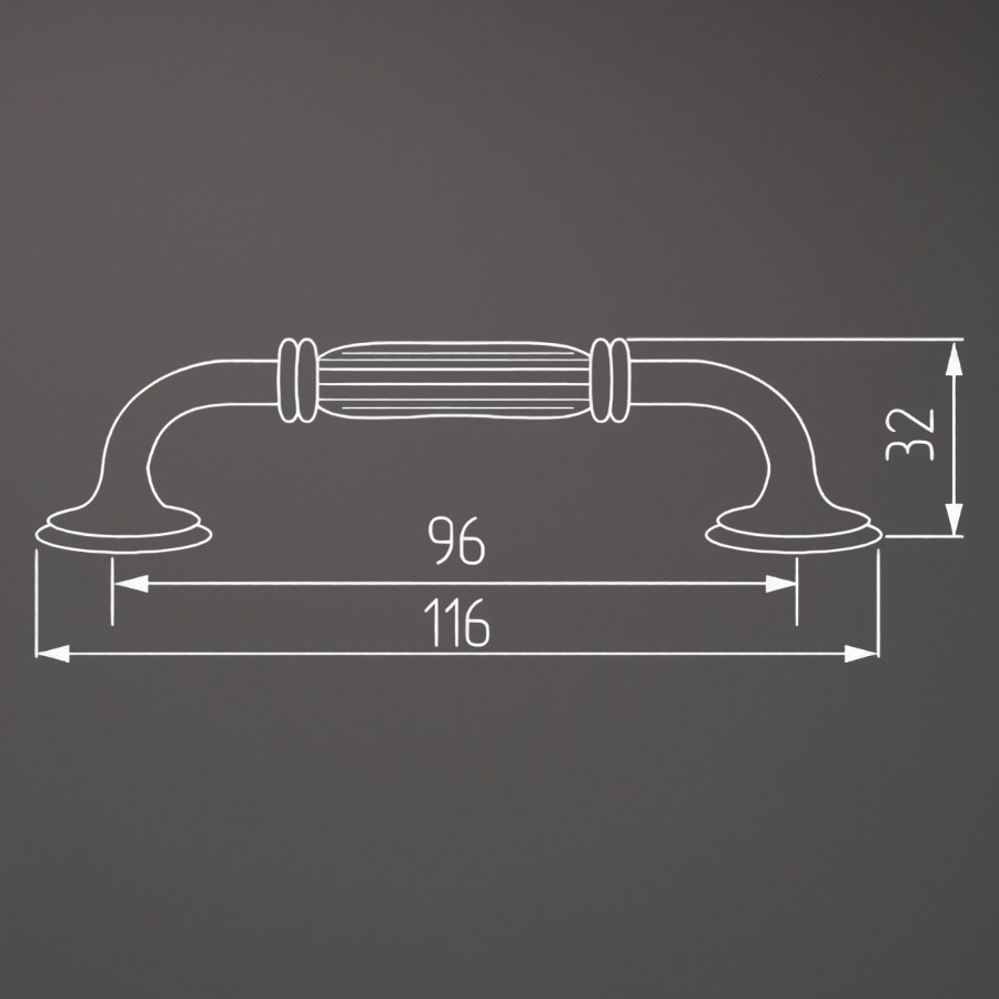 фото Ручка-скоба ТАРФ, 96 мм, черный матовый