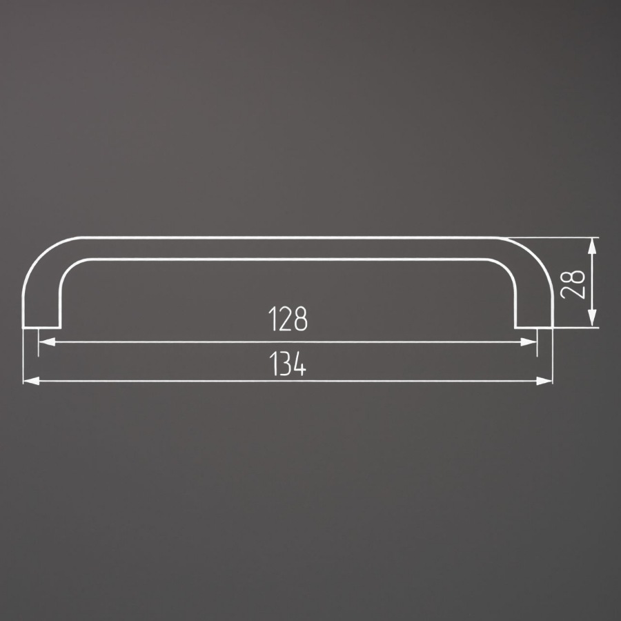 фото Ручка-скоба РИГЕЛЬ, 128 мм, алюминий