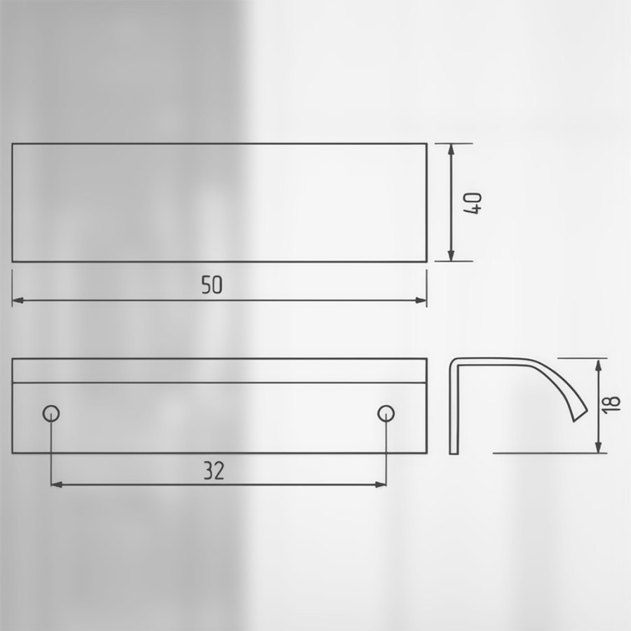 фото Ручка-скоба ТИТАН, 32/50 мм, черный матовый