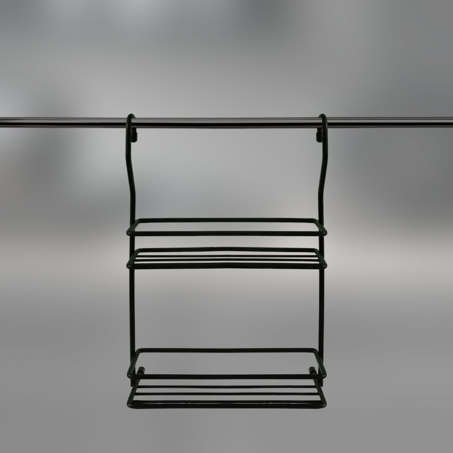 фото Полка для специй CWJ203М-3 ALBA 200x90x275мм Черный матовый