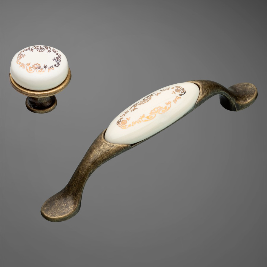 фото Ручка-кнопка ЭРИДА, бронза античная