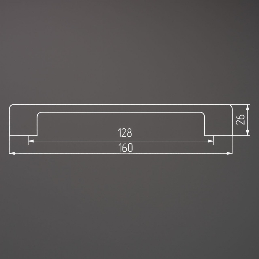 фото Ручка-скоба СИРИУС, 128 мм, хром глянцевый