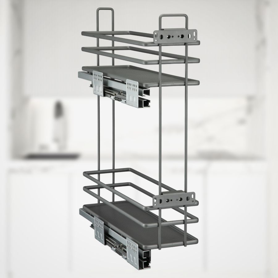фото Выдвижная корзина VESPLINE двухуровневая в нижнюю базу 200 мм с доводчиком