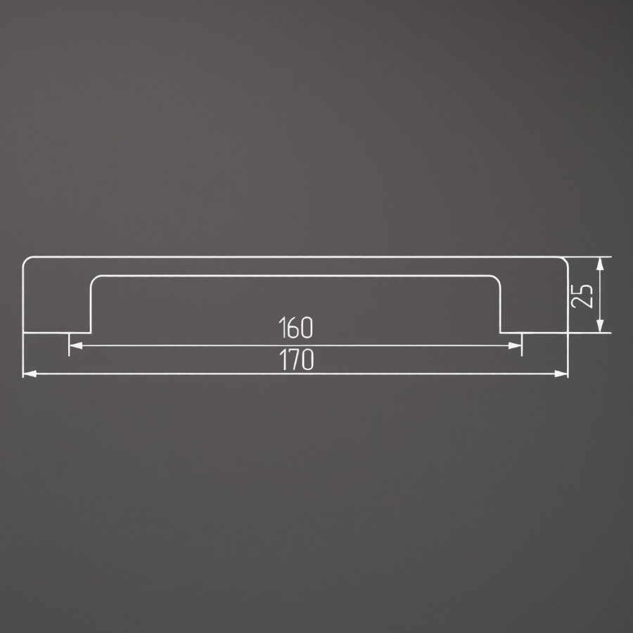 фото Ручка-скоба НИКС, 160 мм, черный матовый