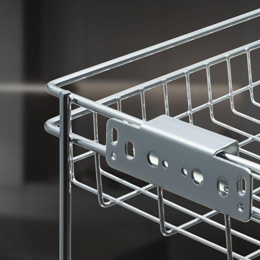 фото Выдвижная корзина двухуровневая в нижнюю базу 500 мм с доводчиком