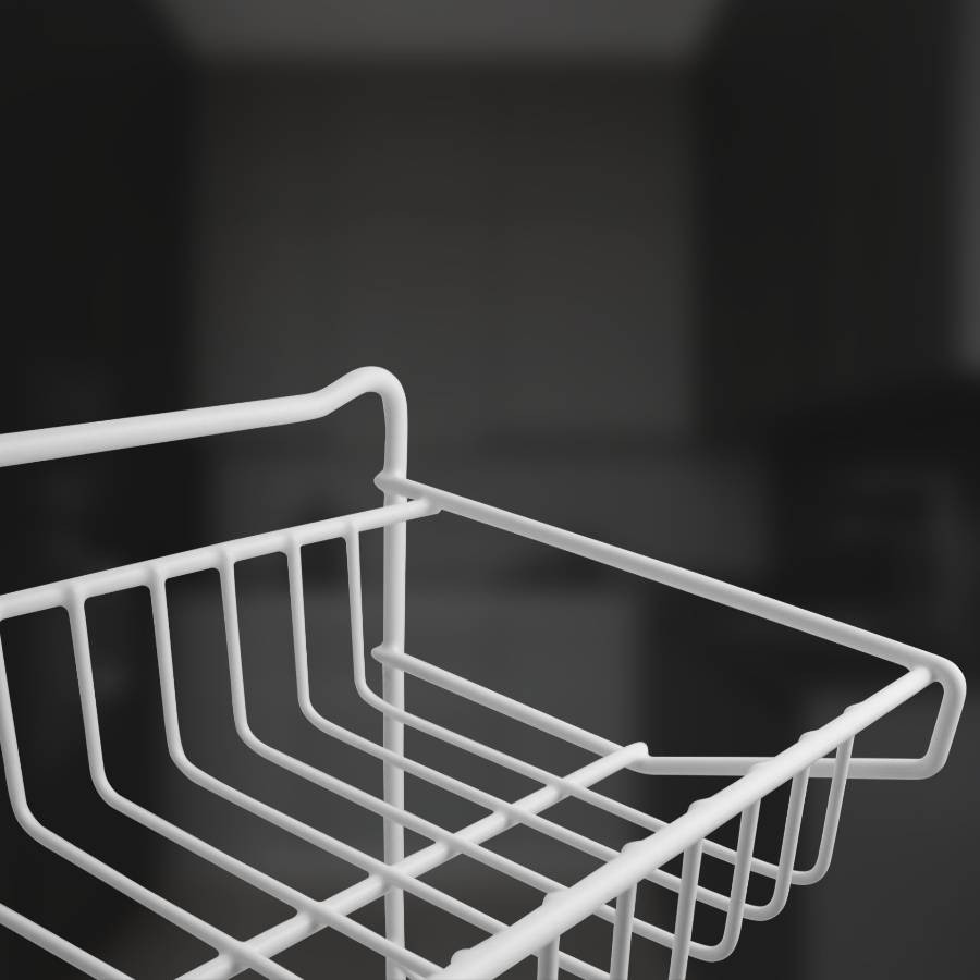 фото Сушилка для посуды двухуровневая настольная белая