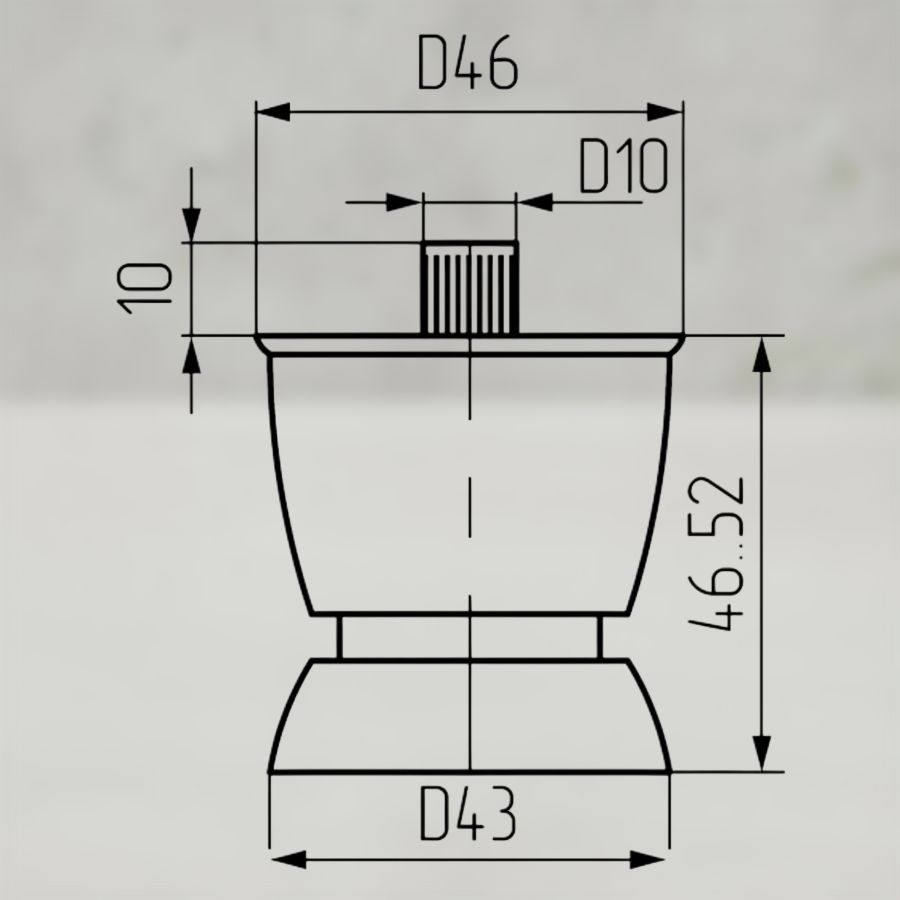 фото Опора регулируемая 50 мм белая