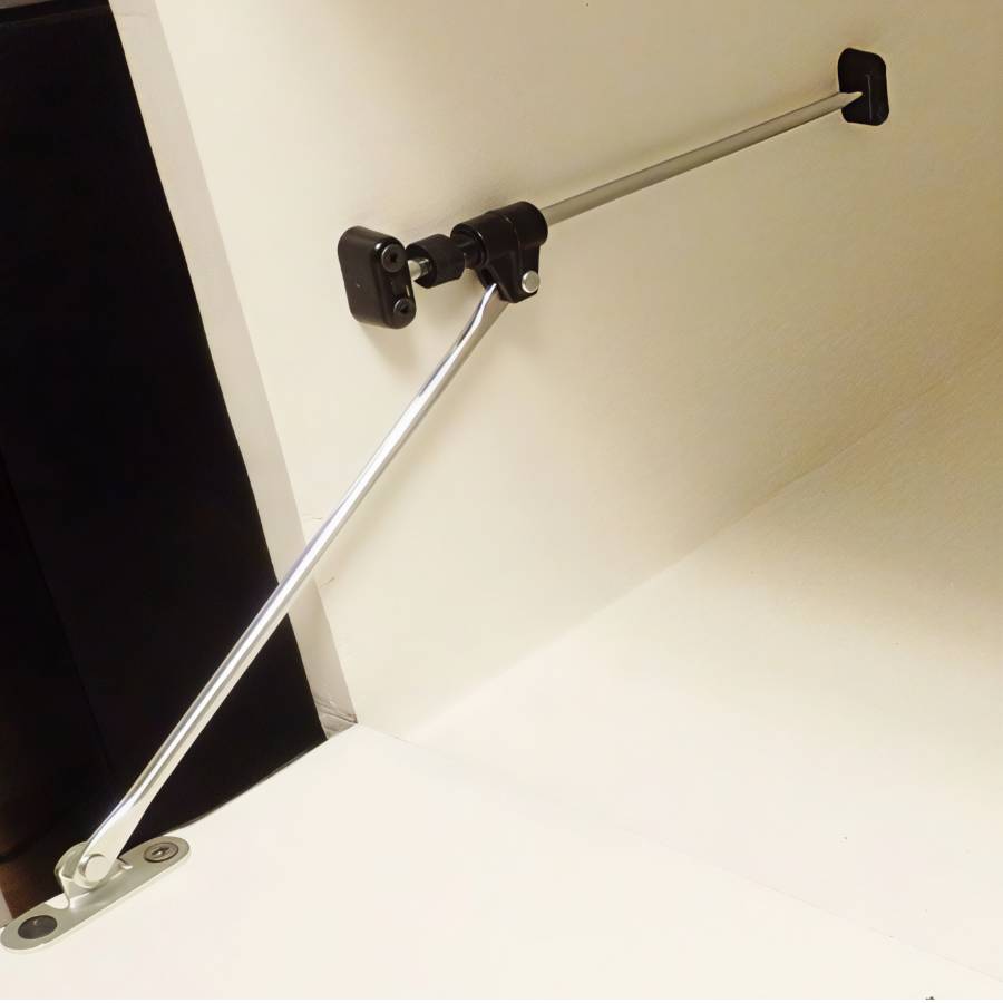 фото Кронштейн мебельный секретерный левый 240мм, коричневый Польша